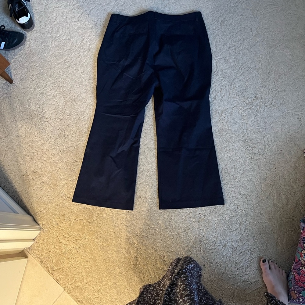 Boden Navy Blue flared/bootcut slacks - Picture 3 of 3